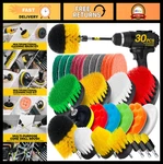 30 Pack Drill Attachments Set - Power Scrubber Brushes & Pads For Gr. Fixed Price $46.99.