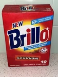 New Brillo 11 Steel Wool Soap Pads Vintage Open Box. Fixed Price $12.00.