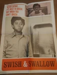 Vintage Procter & Gamble Swish+swallow After Eating Best To Brush Poster 1970S. Fixed Price $139.99.
