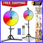 16 Prize Wheel, Ajustable 36"-64" Height Spin Doodle Game, Folding Tripod Fl.... Fixed Price $62.09.
