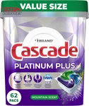 Cascade Platinum Plus Actionpacs Dishwasher Detergent Pods, Soap, Cle. Fixed Price $36.90.