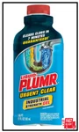 Liquid-plumr 17 Oz.industrial Strength Urgent Clear Clog Remover & Drain Cleaner. Fixed Price $10.00.