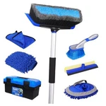 Nikcosmk 62'' Car Wash Brush With Long Handle, Kit Tire Blue. Fixed Price $45.22.