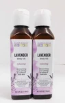 2 4OZ Bottles Aura Cacia Essential Body Massage Oils Relaxing Lavender Sealed. Fixed Price $19.99.