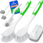 Holikme 6 Pack Dish Brush With Handle Kitchen Cleaning Set Green. Fixed Price $9.56.