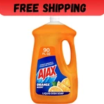 Ajax Ultra Triple Action, Dishwashing Liquid Soap, Orange, 90 Fluid Ounce. Fixed Price $8.48.