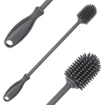 Silicone Bottle Cleaning Brush With Long Handle, 12.5" Water. Fixed Price $11.99.