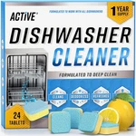 Dishwasher Cleaner And Deodorizer Tablets - 24 Pack Deep Cleaning Descaler Pods. Fixed Price $42.99.
