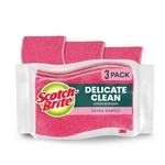Scotch Brite Delicate Clean Scrub Sponges 3 Pack Extra Gentle Pink. Fixed Price $6.59.