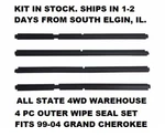 New Outer Window Sweep Wipe Weatherstrip Seal Set Fits Jeep Grand Cherokee Wj. Fixed Price $69.99.