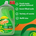 Gain Ultra Dishwashing Liquid Soap, Original Scent, 90.0 Fl Oz. Fixed Price $12.90.