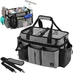 Large Cleaning Caddy Bag Built-in Sturdy Support Board, Grey. Fixed Price $42.99.