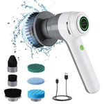 Workpro 8V Electric Spin Scrubber 3-SPEED Adjustable Shower With 6 Head. Fixed Price $40.99.