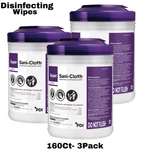 3CT Super Sani-cloth Germicidal Disposable Wipes Disinfecting 6"X6.75" 160CT. Fixed Price $34.99.