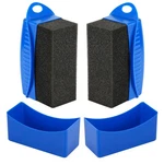 Nqeuepn 2PCS Tire Shine Sponge Pad, Reusable Medium, Blue. Fixed Price $11.46.