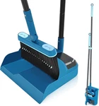Jehonn Dustpan Brush Set, 54 Inches Long Handle Swivel Broom, Blue. Fixed Price $31.70.