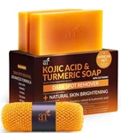 Kojic Acid Soap & African Net Sponge - Dark Spot Remover, 2 Pack, Citrus. Fixed Price $25.00.