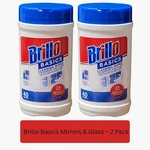 Brillo Basics Glass & Mirror Wipes 2 Pack (80 Total) Streak-free Fresh Scent. Fixed Price $14.18.