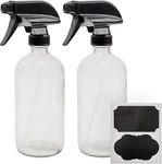 Cornucopia Brands 16OZ Clear Glass Spray Bottles W/chalk Labels (pack Of 2) Bost. Fixed Price $21.02.