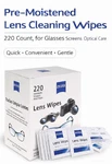 Zeiss Pre-moistened Lens Cleaning Wipes, 220 Count, For Glasses Screens. Fixed Price $9.99.