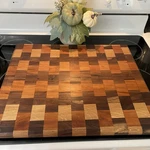 Real Wood Handmade Cutting/serving Board W/rubber Feet.. Fixed Price $125.00.