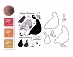 Hero Arts "partridge" Stamps + Frame Cuts Dies Ink Pads Embossing Powder. Fixed Price $25.95.