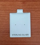 White Vinyl Sterling Silver Center Punch Earring Jewelry Display Holder 100 Pcs. Fixed Price $29.69.
