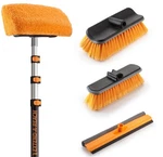20 Foot Exterior House Cleaning Brush Set With 4-12 Ft Extension Pole // Viny.... Fixed Price $140.07.