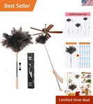 Extendable Ostrich Duster, Natural Feathers Long Handle Duste.... Fixed Price $32.53.