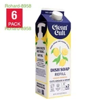 Cleancult Dish Soap Refill, Lemon Verbena, 32 Fluid Each, 6 Boxes New. Fixed Price $54.00.