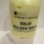 Sunburst Chemicals Solid Golden Bright Heavily Built Laundry Detergent 5.5 Lbs.. Fixed Price $45.00.
