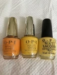 Yellow Orange Opi Nail Colors, 2- Infinite Shine 1 Lacquer (3 Bottles). Fixed Price $6.95.