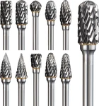 Carbide Burr Set Compatible With Dremel Rotary Tool 10PCS Double Cut. Fixed Price $27.95.