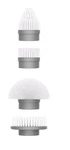 4 New Head Brushes For Electric Cleaning Cordless Spin Scrubber Voweek.. Fixed Price $14.99.