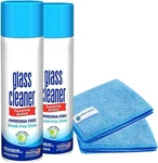 Glass Cleaner Foam, Foaming Action & Spray, 19OZ - 2 Pack Fresh Scent. Fixed Price $12.45.