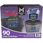 Member's Mark 33-GALLON Power Flex Drawstring Trash Bags 90 Ct.. Fixed Price $27.98.