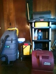 Rubbermaid FG9T7500BLA High-security Cleaning Cart Black. Fixed Price $1750.00.