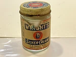 Vintage Wrights Silver Cream Jar J.a. & Co. Keene New Hampshire Full. Fixed Price $12.20.