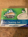 Scrubbing Bubbles Toilet Cleaning Gel Fresh Mountain Morning 6 Discs Dispenser. Fixed Price $10.99.