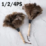 Anti-static Natural Ostrich Feather Duster Brush Wood Handle Home Cleaning Tools. Fixed Price $8.85.