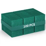 100 Pack Green Scouring Pads 3X4 Inch Heavy Duty, Non Scratch Scrub. Fixed Price $33.64.