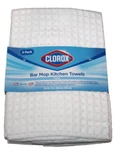 Set 2 Clorox Bar Mop Kitchen Towels 16" 19" White Antimicrobial. Fixed Price $14.95.