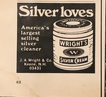 1968 Wrights Silver Cream Ja Keene New Hampshire Vtg 1960S Print Ad 3X3. Fixed Price $7.77.