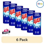 (6 Pack) Ajax Powder Cleanser With Bleach, Scratch-free Formula, 21 Oz Bottle. Fixed Price $12.68.