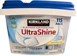 Kirkland Signature Platinum Performance Ultrashine Dishwasher Detergent 115COUNT. Fixed Price $27.15.