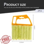 Ferianl 2PC Blind Duster Cleaner Tool Orange Blue Ac Vent Wood Brush. Fixed Price $20.00.