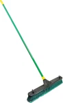 Quickie Bulldozer 24-INCH Multi-surface Push Broom, 60" Wood Handle, Green, For. Fixed Price $39.95.