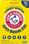 Arm & Hammer Super Washing Soda Detergent Booster Household Cleaner, 55OZ.. Fixed Price $7.99.