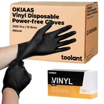 Okiaas Black/pink Vinyl Gloves Disposable Latex X-large (pack Of 100),. Fixed Price $26.99.