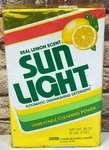 Vintage Sun Light Dishwasher Detergent Powder 2LB Box Lever Bros Retro Kitchen. Fixed Price $19.99.